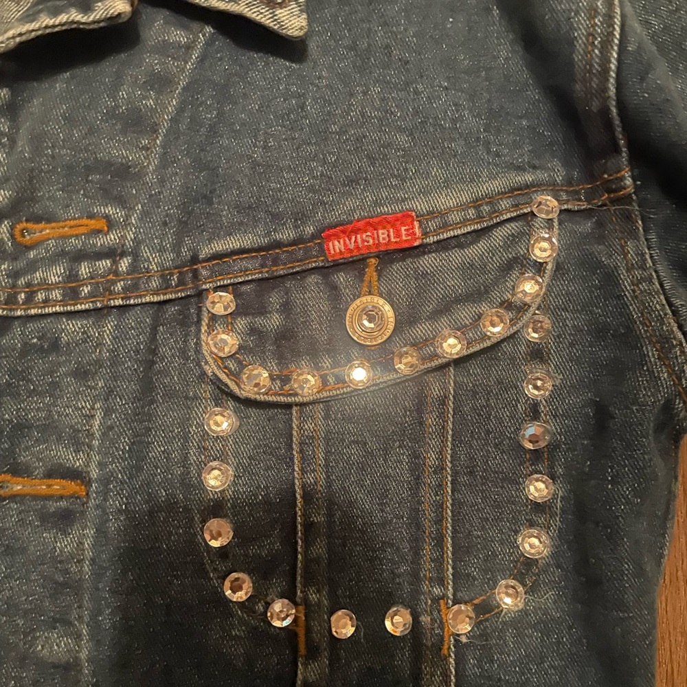 Invisible Jean jacket, size large - Picture 2 of 8